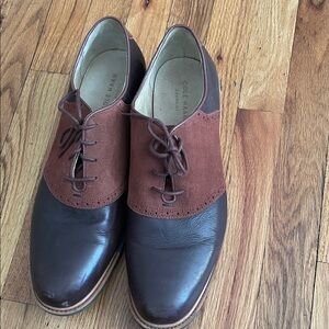 Cole Haan Men's Dark Brown and Tan Derbys